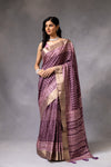 Onion Cotton Digital Printed Saree With Unstitched Blouse