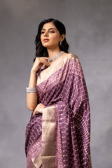 Onion Cotton Digital Printed Saree With Unstitched Blouse