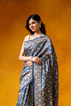 Peacock Dolna Digital Print Saree With Unstitched Blouse