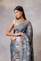 Tussar Banarasi Woven Zari Saree