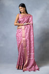 Gajari Tussar Digital Print Saree With Unstitched Blouse