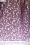 Mauve Tussar Banarasi Woven Zari Saree With Unstitched Blouse