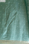 Mint Green Tussar Digital Print Saree With Unstitched Blouse