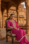 Timeless Elegance Rani Cotton Readymade Suit And Pant With Chinon Dupatta