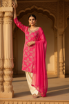 Timeless Elegance Rani Crepe Readymade Suit And Pant With Chiffon Dupatta