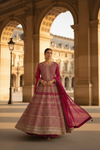 Timeless Elegance Rani Georgette Floor Length Readymade Suit With Georgette Dupatta