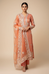 Gajari Organza Unstitched Salwar Suit With Organza Dupatta