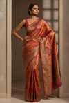 Timeless Elegance Rani Banarasi Silk Saree With Unstitched Blouse