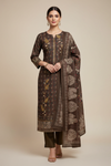 Mouse Pashmina Unstitched Salwar Suit With Pashmina Dupatta