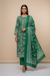 Mint Green Pashmina Unstitched Salwar Suit With Pashmina Dupatta