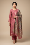 Gajari Cotton Unstitched Salwar Suit With Cotton Dupatta