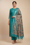 Rama Cotton Unstiched Salwar Suit With Cotton Dupatta