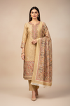 Tussar Pashmina Unstiched Salwar Suit With Pashmina Dupatta