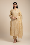 Tussar Cotton Unstitched Salwar Suit With Cotton Dupatta