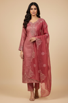 Gajari Organza Unstitched Salwar Suit With Organza Dupatta