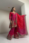Rani Organza Readymade Suit And Sharara With Organza Dupatta ( Ft- Urvashi Rautela )