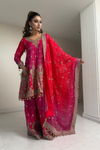 Rani Organza Readymade Suit And Sharara With Organza Dupatta ( Ft- Urvashi Rautela )