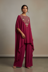 Rani Crepe Readymade Suit with Sharara set