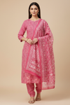 Gajari Cotton Unstitched Salwar Suit With Cotton Dupatta