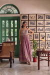 Delicate and dreamy Mauve Shimmer Readymade Suit