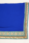 Royal Blue Georgette Semi Stitched Suit Salwar With Dupatta