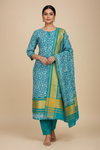 Rama Dola Unstitched Salwar Suit With Dola Dupatta