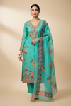 Rama Cotton Unstitched Salwar Suit With Cotton Dupatta