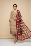 Tusser Cotton Unstitched Salwar Suit With Cotton Dupatta