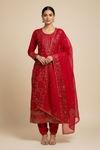 Rani Shimmer Unstitched Salwar Suit With Shimmer Dupatta