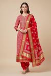 Rani Dola Unstitched Salwar Suit With Dola Dupatta
