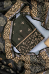 Tussar Mehandi Cotton Unstitched Salwar Suit With Cotton Dupatta
