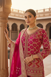 Timeless Elegance Rani Georgette Readymade Sharara Set With With Georgette Dupatta