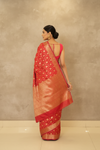 Heritage Heirloom Maroon Banarasi Silk Saree With Unstitched Blouse