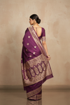Step Into The Spotlight With Magenta Banarasi Silk Saree With Unstitched Blouse