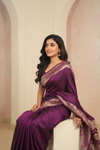 Step Into The Spotlight With Magenta Banarasi Silk Saree With Unstitched Blouse