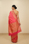 Glow Different In Gajari Banarasi Silk Saree With Unstitched Blouse