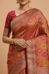 Timeless Elegance Rani Banarasi Silk Saree With Unstitched Blouse