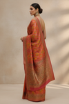 Timeless Elegance Rani Banarasi Silk Saree With Unstitched Blouse