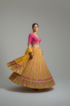 Gold Dola Lehenga Set And Dola Dupatta With Readymade Blouse