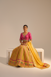 Gold Dola Lehenga Set And Dola Dupatta With Readymade Blouse