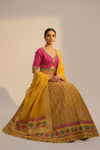Gold Dola Lehenga Set And Dola Dupatta With Readymade Blouse