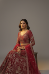 Rani Net Lehenga Set And Net Dupatta With Readymade Blouse