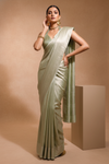 Flow In Freshness Sea Green South Indian Silk Saree With Unstitched Blouse