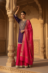 Purple Rani Dolna Readymade Sharara Set With Organza Dupatta