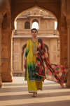 Pista Crepe Readymade Suit And Palazzo With Crepe Dupatta