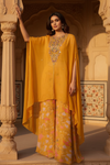 Mustard Organza Readymade Sharara Set