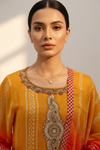 Mustard Maroon Crepe Readymade Suit And Palazzo With Crepe Dupatta