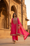 Rani Dolna Readymade Suit And Palazzo With Georgette Dupatta