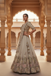 Tussar Net Lehenga Set And Net Dupatta With Readymade Blouse