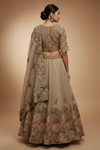 Tussar Net Lehenga Set And Net Dupatta With Readymade Blouse